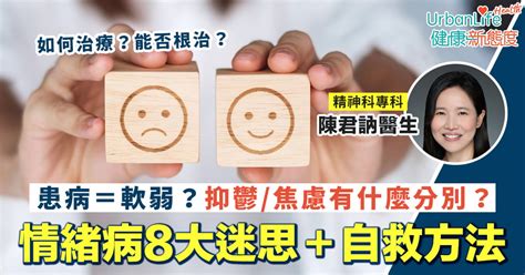 精神有問題|【情緒病】抑鬱/焦慮有什麼分別？患病＝軟弱？8大迷。